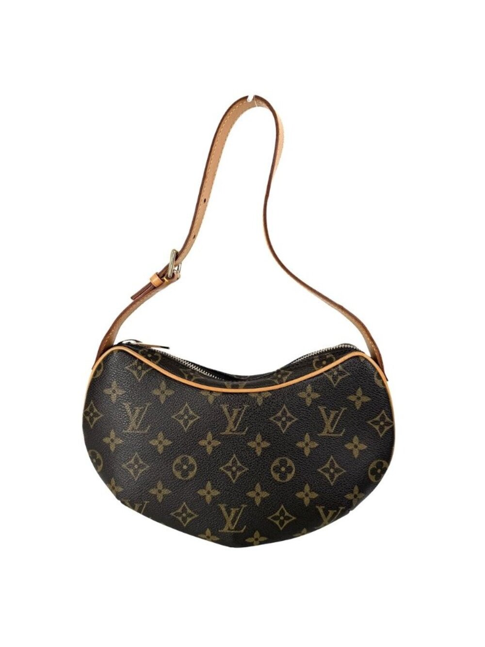 Louis Vuitton Shoulder Bag Pochette Croissant Monogram Canvas Brown Gold